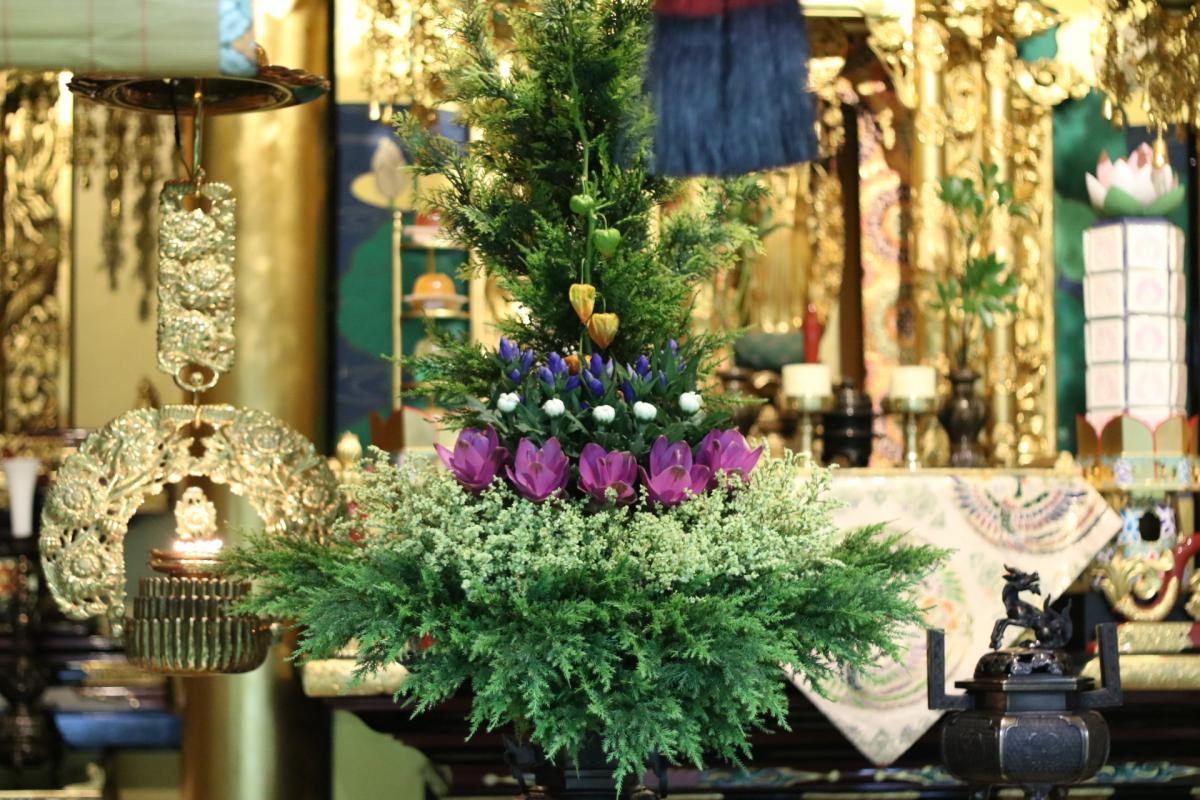 8月3日    おみがき、寺院・納骨堂清掃ボランティア活動&今回の仏華